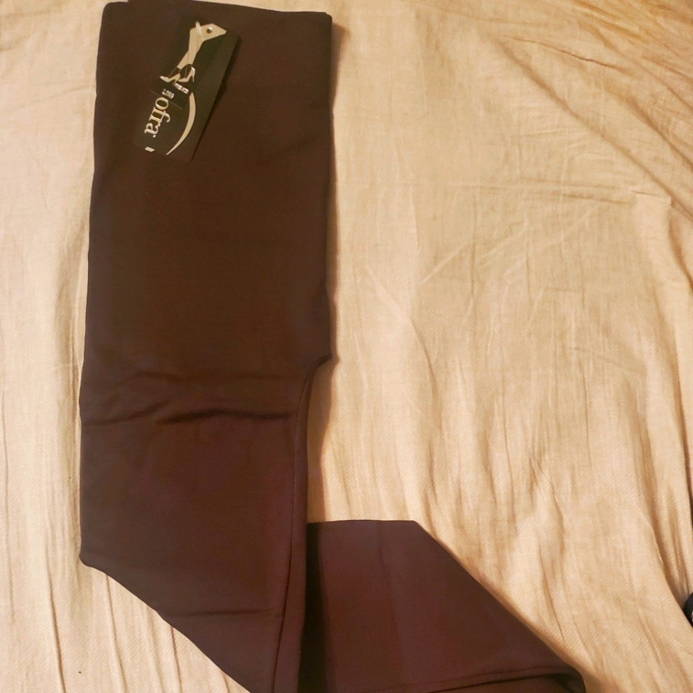 Sofra fleece-lined leggings in charcoal